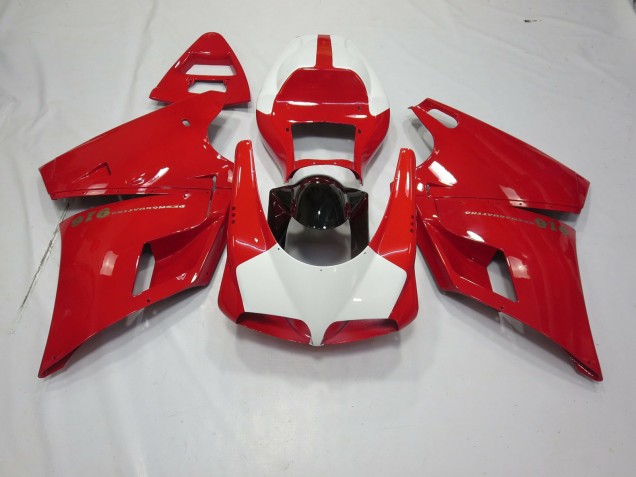 Red and White Ducati 996 748 916 998 Fairings 1993-2005 Red and White Ducati 996 748 916 998 Fairings 1993-2005
