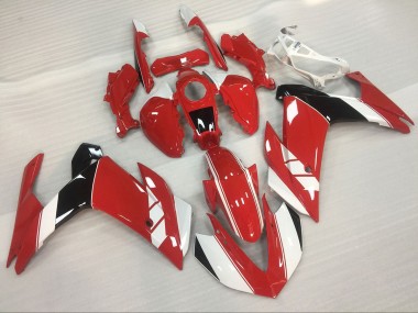 Red and White Gloss Yamaha R3 Fairings 2015-2018