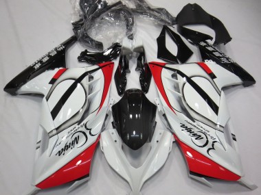 Red and White Kawasaki Ninja 300 Fairings 2013-2018