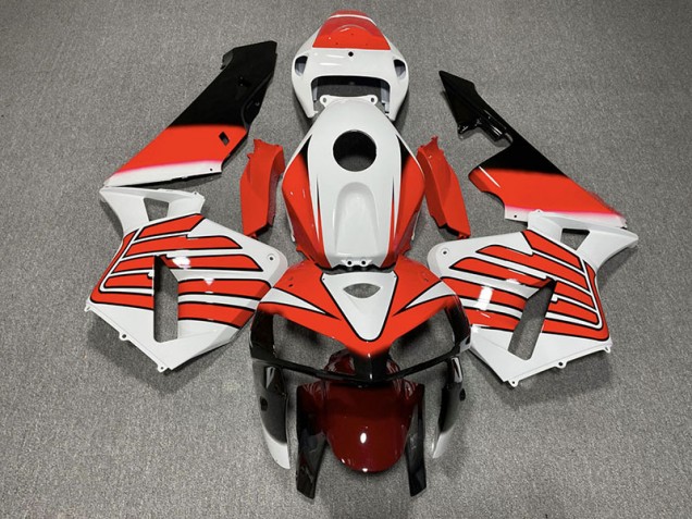Red and White Wings Honda CBR600RR Fairings 2005-2006 Red and White Wings Honda CBR600RR Fairings 2005-2006