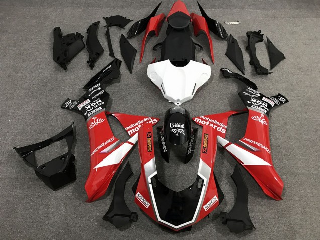 Red Black and White Custom Style Gloss Yamaha R1 Fairings 2015-2019 Red Black and White Custom Style Gloss Yamaha R1 Fairings 2015-2019