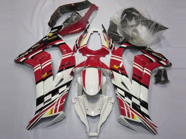 Red Black and White Kawasaki ZX10R Fairings 2011-2015