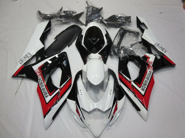 Red Black and White Suzuki GSXR 1000 Fairings 2005-2006 Red Black and White Suzuki GSXR 1000 Fairings 2005-2006