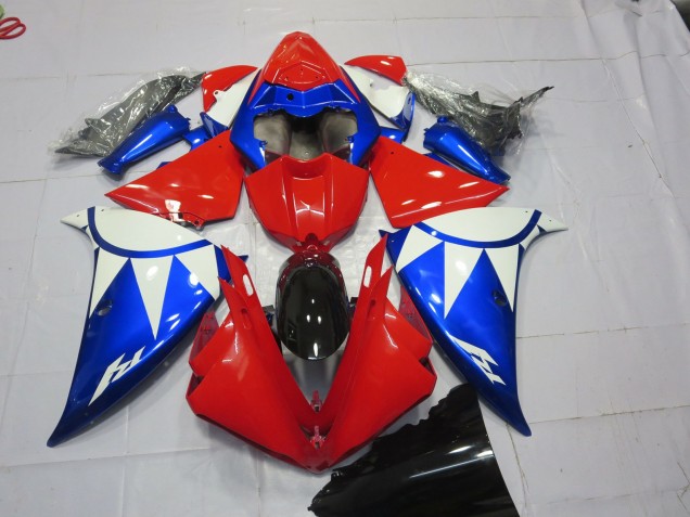 Red Blue and White Yamaha R1 Fairings 2013-2014 Red Blue and White Yamaha R1 Fairings 2013-2014