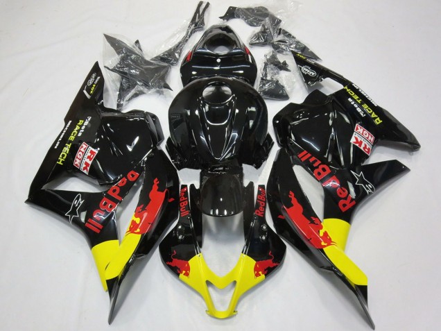 Red Bull Gloss Black Honda CBR600RR Fairings 2009-2012
