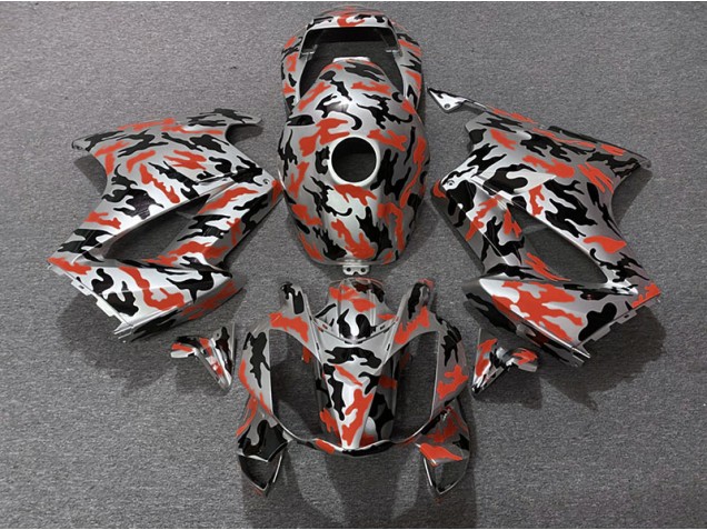 Red Camo Honda VFR800 Fairings 2002-2012 Red Camo Honda VFR800 Fairings 2002-2012