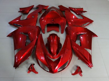 Red Deep Gloss Kawasaki ZX10R Fairings 2006-2007