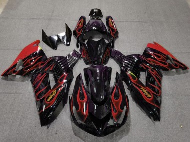 Red Flame Kawasaki ZX14R Fairings 2006-2011