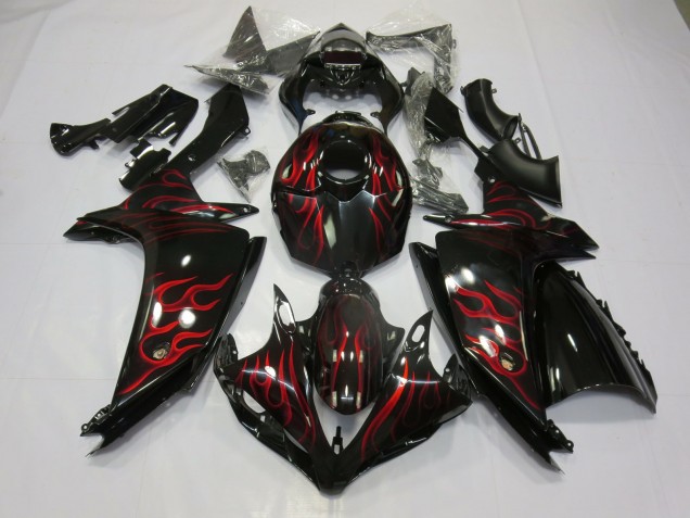 Red Flame Yamaha R1 Fairings 2007-2008 Red Flame Yamaha R1 Fairings 2007-2008