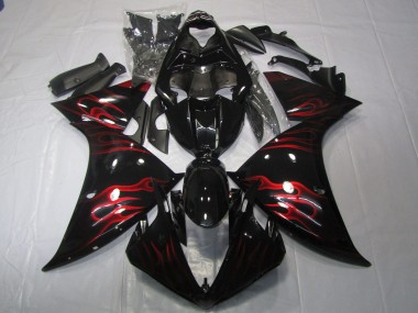 Red Flame Yamaha R1 Fairings 2009-2012