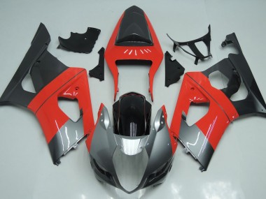 Red Silver and Black Suzuki GSXR 1000 Fairings 2003-2004