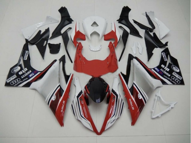 Red white and Black Style Triumph Daytona 675 Fairings 2013-2016 Red white and Black Style Triumph Daytona 675 Fairings 2013-2016