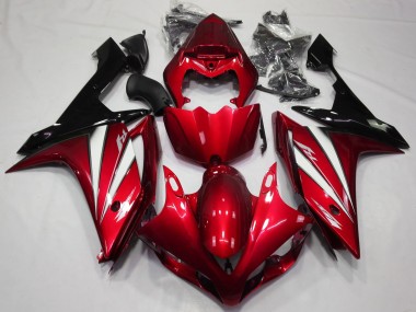 Red White and Black Yamaha R1 Fairings 2007-2008