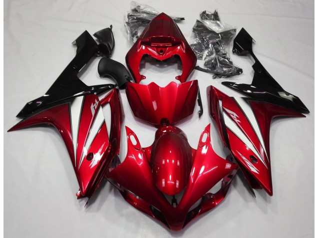 Red White and Black Yamaha R1 Fairings 2007-2008 Red White and Black Yamaha R1 Fairings 2007-2008