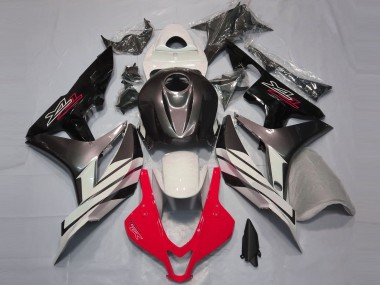 Red White and Gray Honda CBR600RR Fairings 2007-2008