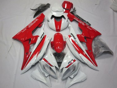 Red White Style Design Yamaha R6 Fairings 2006-2007