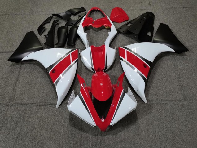 Red White Yamaha R1 Fairings 2009-2012