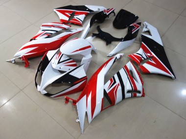 Red White Zagg Kawasaki ZX6R Fairings 2009-2012