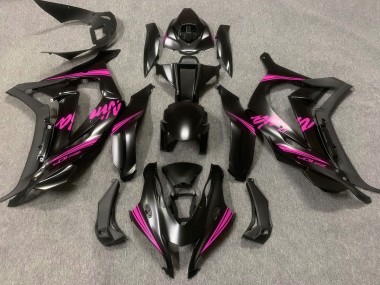Satin Black & Pink Kawasaki ZX10R Fairings 2016-2019