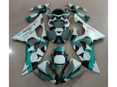 Seafoam Green Snow Camo Yamaha R6 Fairings 2008-2016