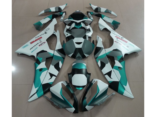 Seafoam Green Snow Camo Yamaha R6 Fairings 2008-2016