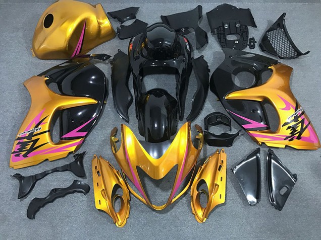 Shiny Gold with Black Suzuki GSXR 1300 Fairings 2008-2019 Shiny Gold with Black Suzuki GSXR 1300 Fairings 2008-2019