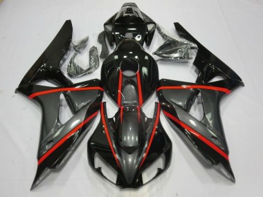 Silver and Black Honda CBR1000RR Fairings 2006-2007