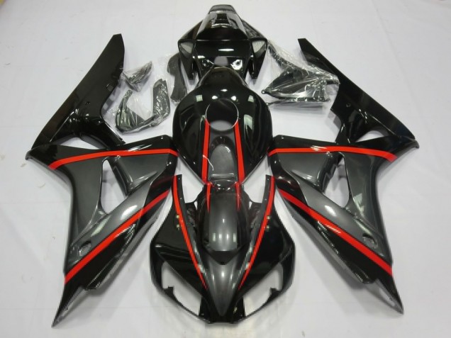 Silver and Black Honda CBR1000RR Fairings 2006-2007 Silver and Black Honda CBR1000RR Fairings 2006-2007