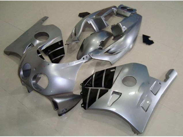 Silver and Black Honda CBR250RR Fairings 1990-1998 Silver and Black Honda CBR250RR Fairings 1990-1998