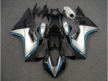 Silver and Black & Light Blue Honda CBR1000RR Fairings 2017-2019