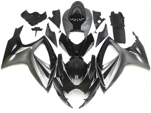 Silver and Black Special OEM Style Suzuki GSXR 600-750 Fairings 2006-2007 Silver and Black Special OEM Style Suzuki GSXR 600-750 Fairings 2006-2007