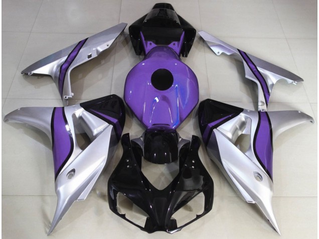 Silver and Purple Custom Honda CBR1000RR Fairings 2006-2007 Silver and Purple Custom Honda CBR1000RR Fairings 2006-2007