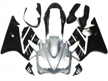 Silver Grey and Black Gloss Honda CBR600 F4i Fairings 2004-2007