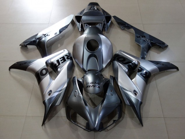Silver Repsol Style Design Honda CBR1000RR Fairings 2006-2007