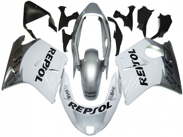 Silver White Repsol Honda CBR1100XX Fairings 1996-2007 Silver White Repsol Honda CBR1100XX Fairings 1996-2007