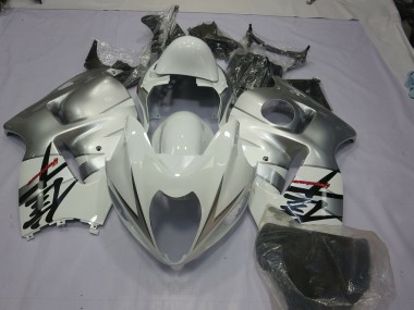 Silver White Suzuki GSXR 1300 Fairings 1997-2007