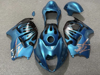 Sky Blue and Black Suzuki GSXR 1300 Fairings 1997-2007