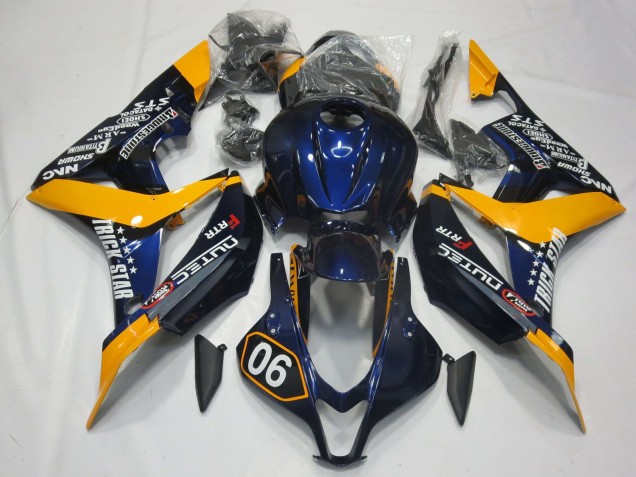 Special Deep Blue and Yellow Honda CBR600RR Fairings 2007-2008 Special Deep Blue and Yellow Honda CBR600RR Fairings 2007-2008