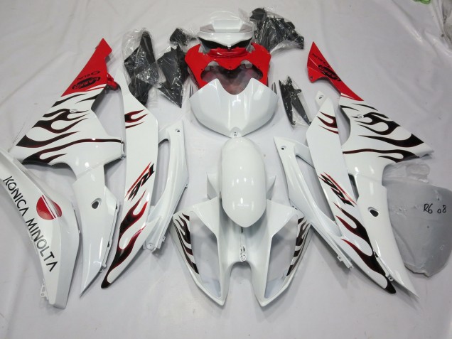 Special Flame Red Yamaha R6 Fairings 2008-2016
