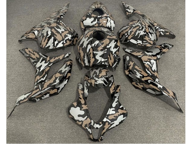 Tan and Silver Camo Honda CBR600RR Fairings 2009-2012 Tan and Silver Camo Honda CBR600RR Fairings 2009-2012
