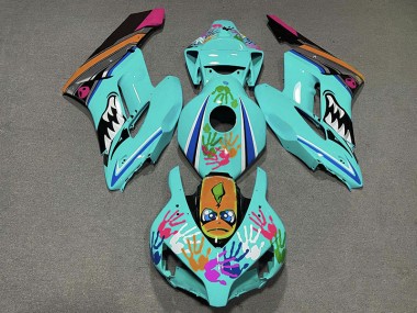 Teal Shark Honda CBR1000RR Fairings 2004-2005