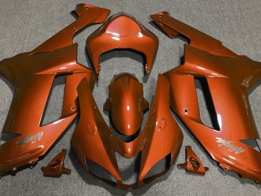 Tiger Orange Kawasaki ZX6R Fairings 2007-2008