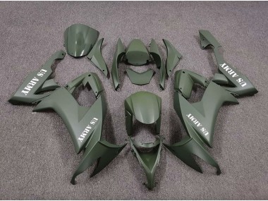 US Army Matte Green Kawasaki ZX10R Fairings 2008-2010