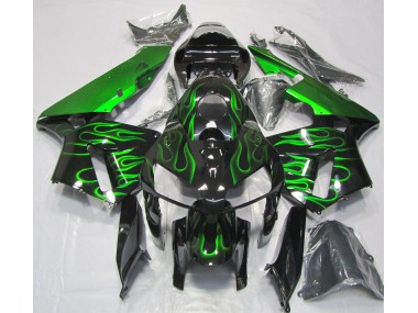 Vibrant Green Flame Honda CBR600RR Fairings 2005-2006
