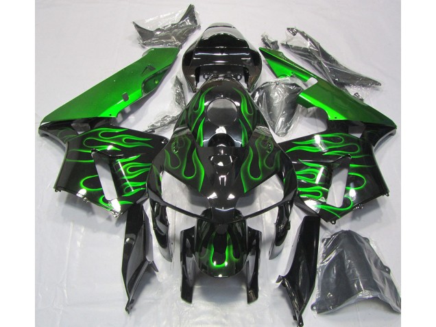Vibrant Green Flame Honda CBR600RR Fairings 2005-2006 Vibrant Green Flame Honda CBR600RR Fairings 2005-2006