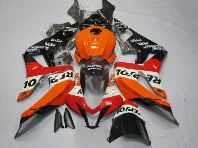 Vibrant Orange Repsol Honda CBR600RR Fairings 2007-2008 Vibrant Orange Repsol Honda CBR600RR Fairings 2007-2008