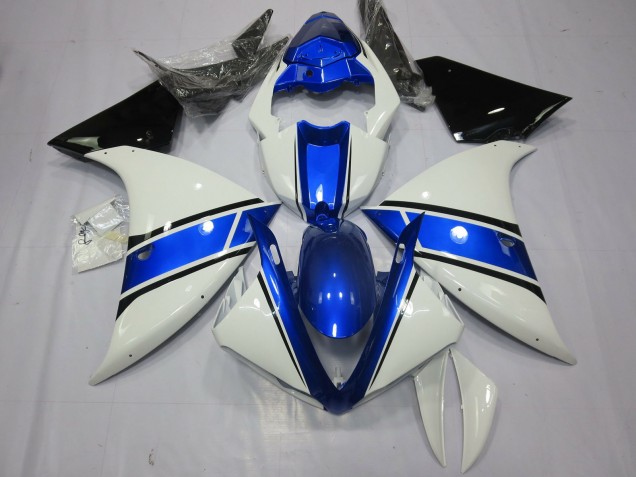 White and Blue Design Yamaha R1 Fairings 2013-2014 White and Blue Design Yamaha R1 Fairings 2013-2014
