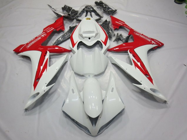 White and Red Style Yamaha R1 Fairings 2004-2006 White and Red Style Yamaha R1 Fairings 2004-2006