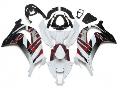 White and Silver Kawasaki ZX10R Fairings 2016-2019
