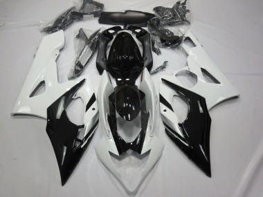 White Black and Silver Suzuki GSXR 1000 Fairings 2005-2006